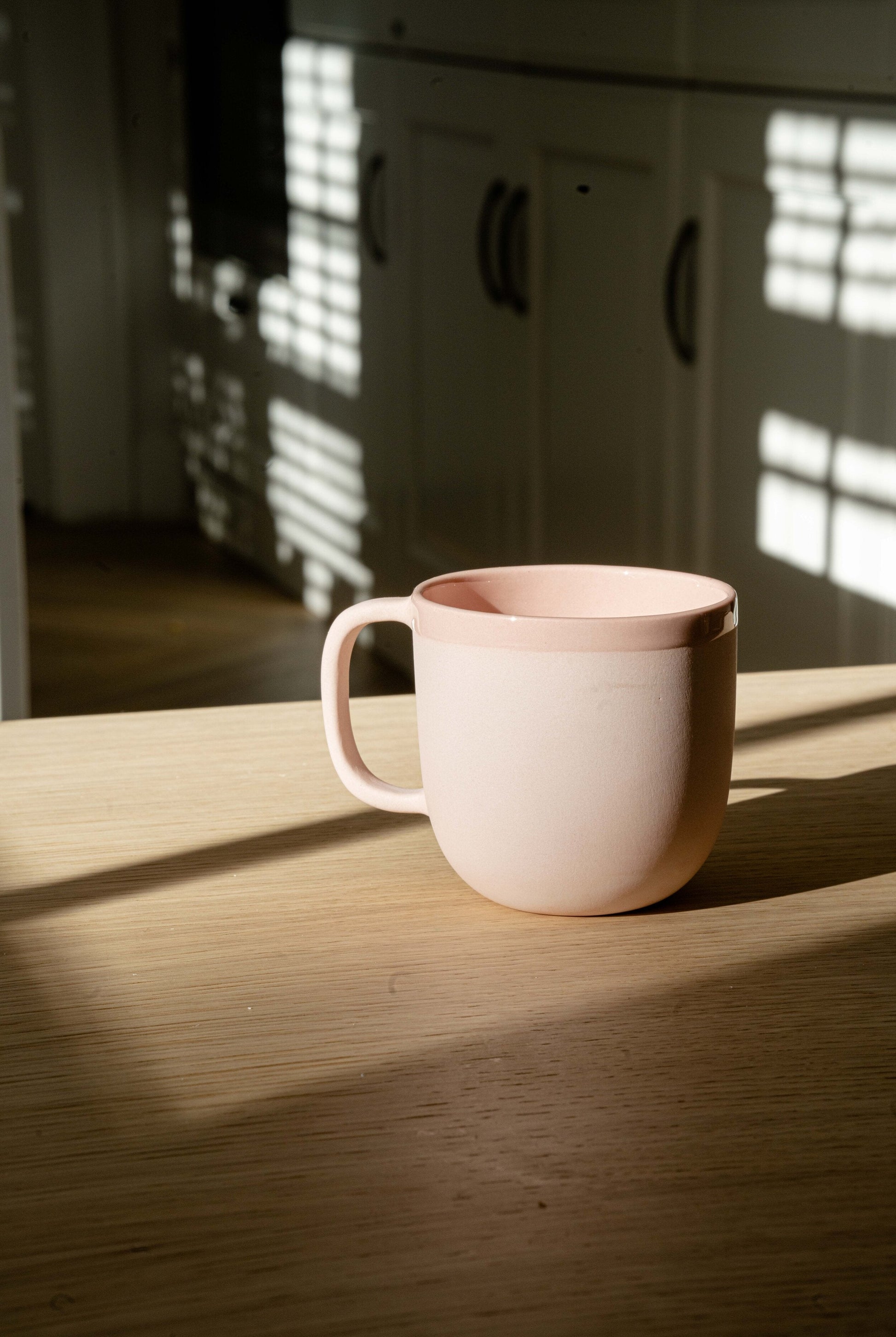 Handmade Porcelain Coffee Mug. Powder Pink - The Peony Haus