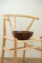 Hand-Carved Large Walnut Wood Bowl