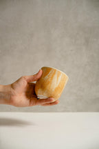 Beige Stoneware Coffee Tumbler