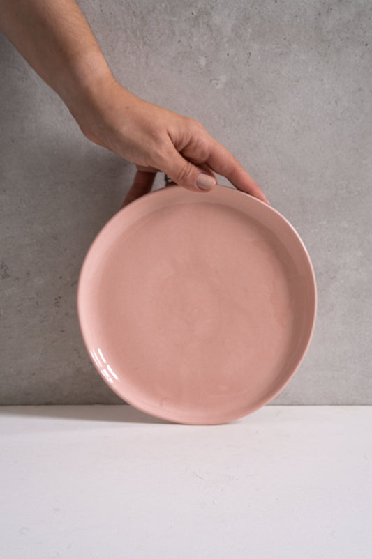 Handmade Porcelain Dinner Plates. Powder Pink - The Peony Haus