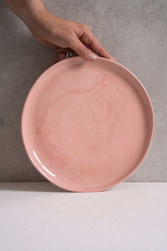 Handmade Porcelain Dinner Plates. Powder Pink - The Peony Haus