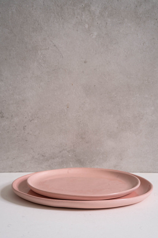 Handmade Porcelain Dinner Plates. Powder Pink - The Peony Haus