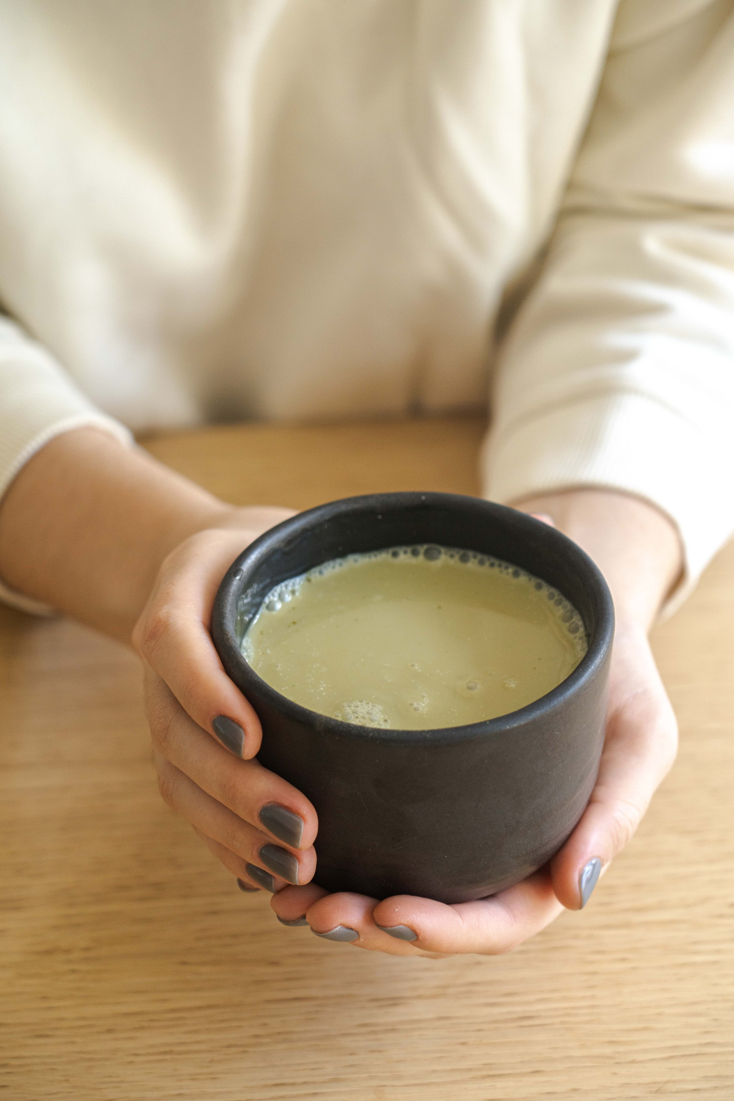 Black Matte Stoneware Matcha Bowl