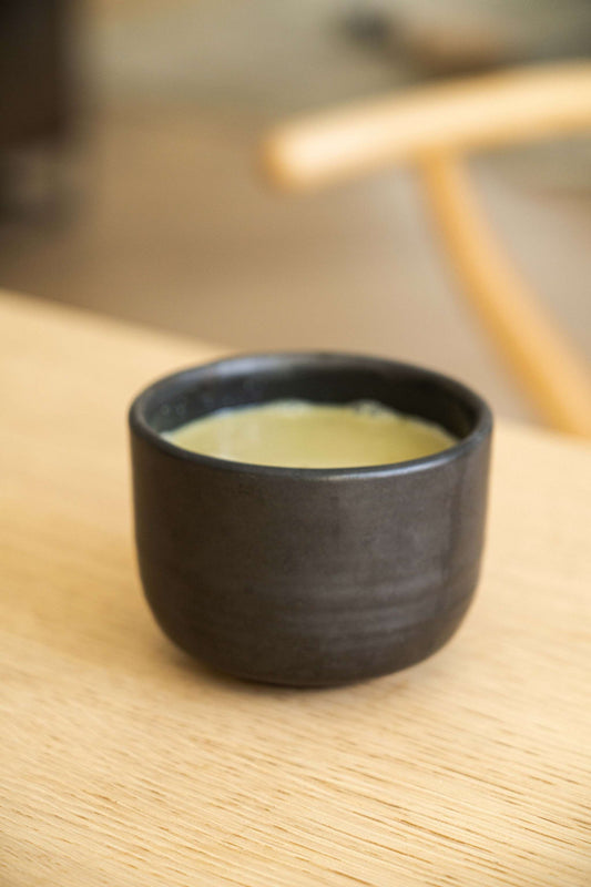 Black Matte Stoneware Matcha Bowl
