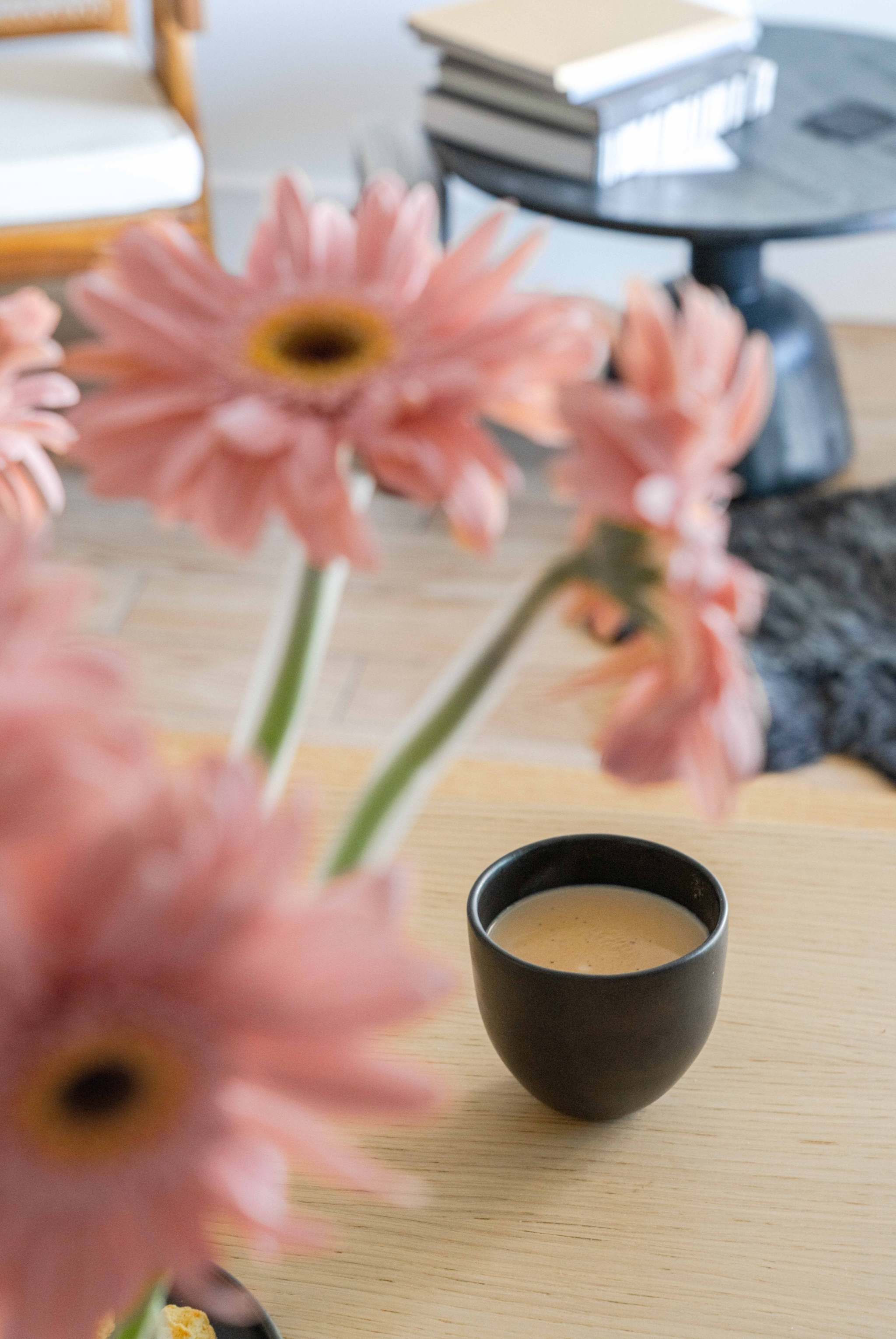 Black Matte Stoneware Coffee Cup
