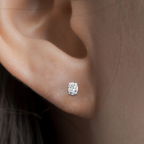 Stud Earring Basket Oval Shaped
