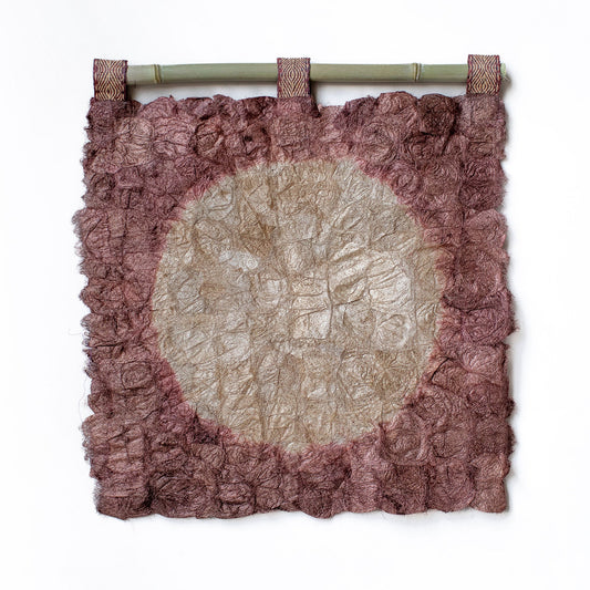 Plant Dyed Makira Moon Wild Silk Wall Hanging - Rose Gold
