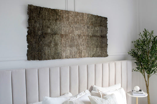 Plant Dyed Wild Silk Wall Hanging - Color Field - Natural Sage