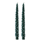 Green Tree Taper Candles - Set of 2