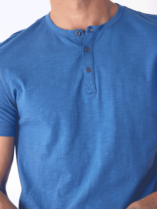 Heath Slub Jersey Short Sleeve Henley