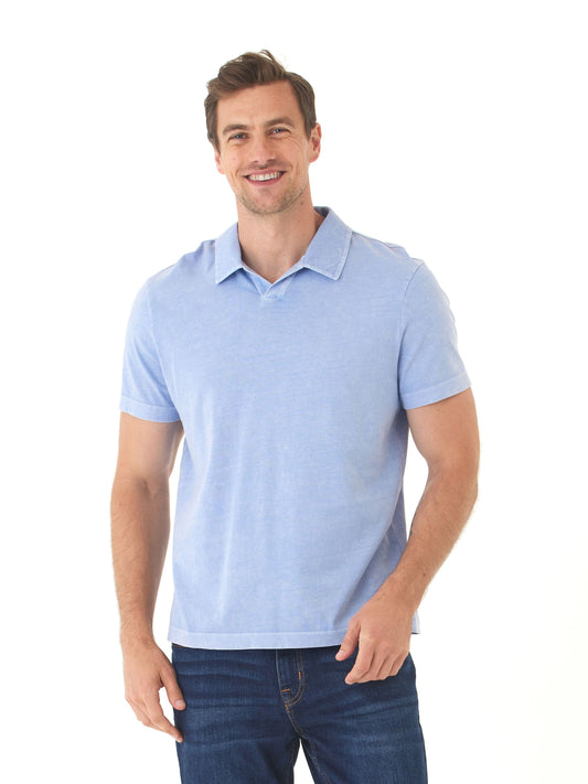 Jared Mineral Wash Eco Cotton Jersey Short Sleeve Polo