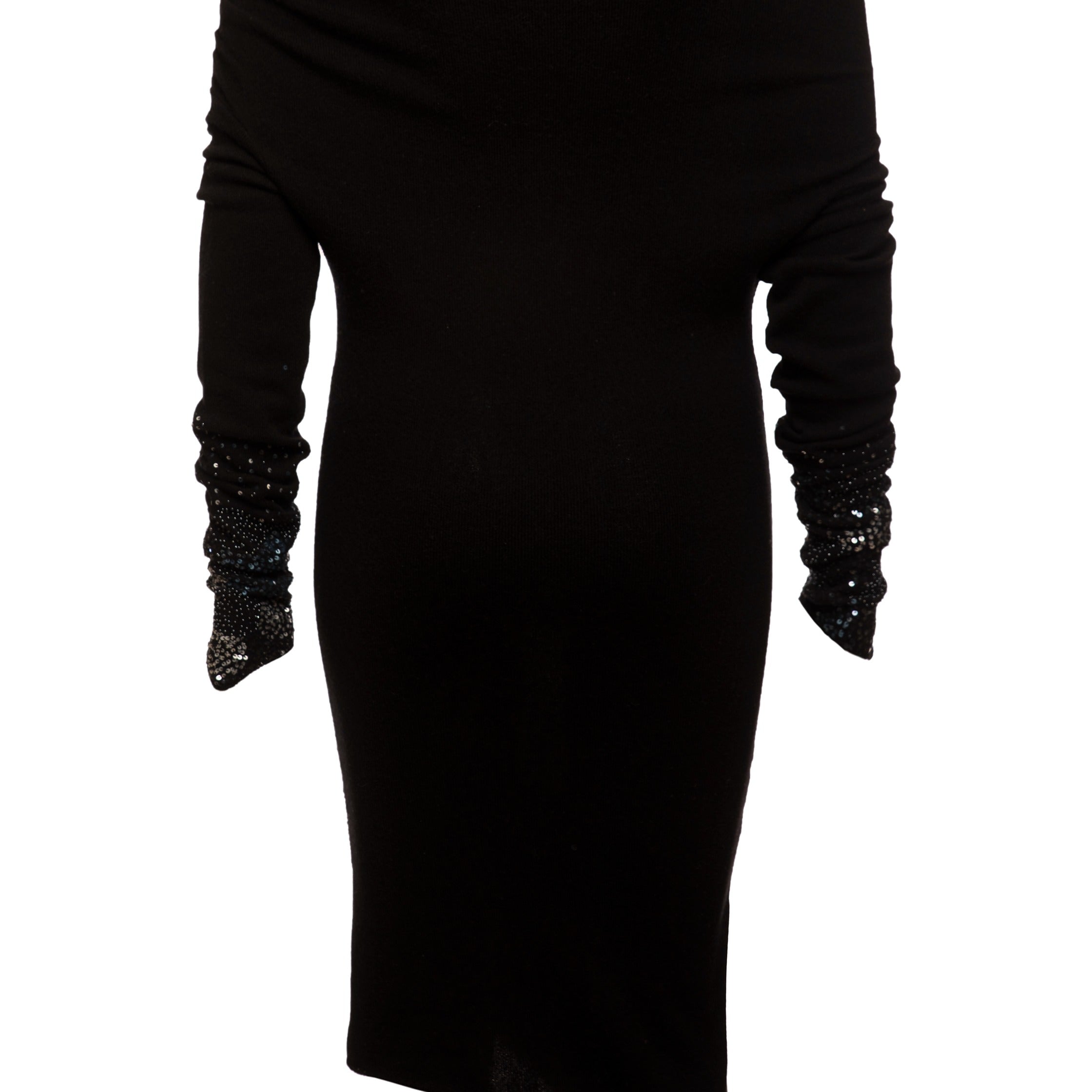 Topaz With Ocean Embroidery Knitted Dress
