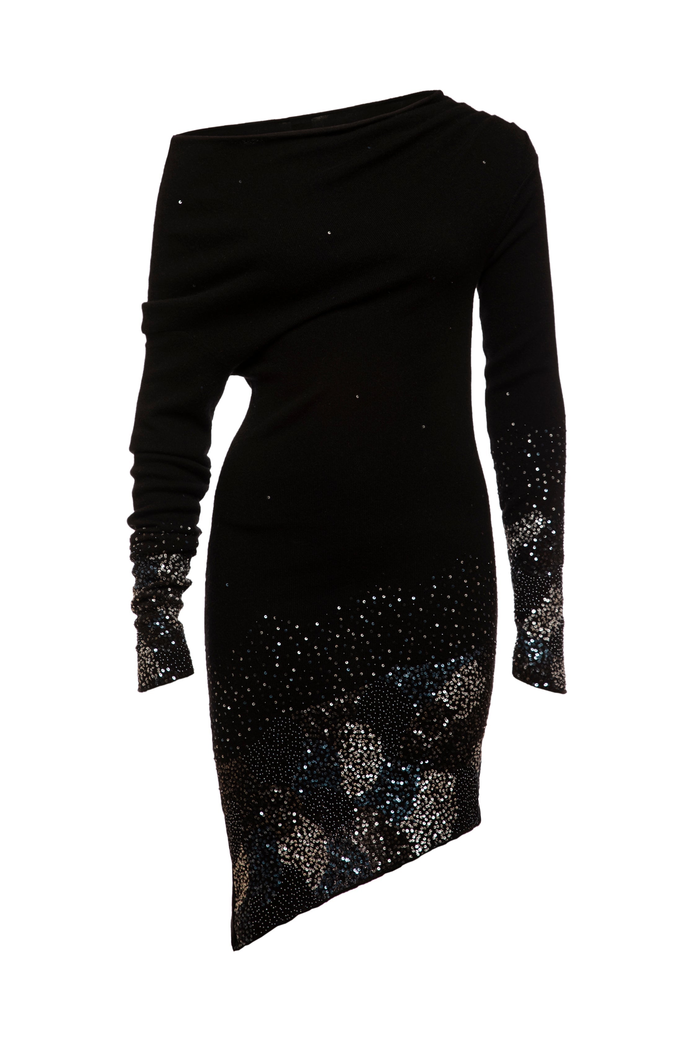 Topaz With Ocean Embroidery Knitted Dress
