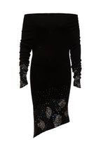 Topaz With Ocean Embroidery Knitted Dress