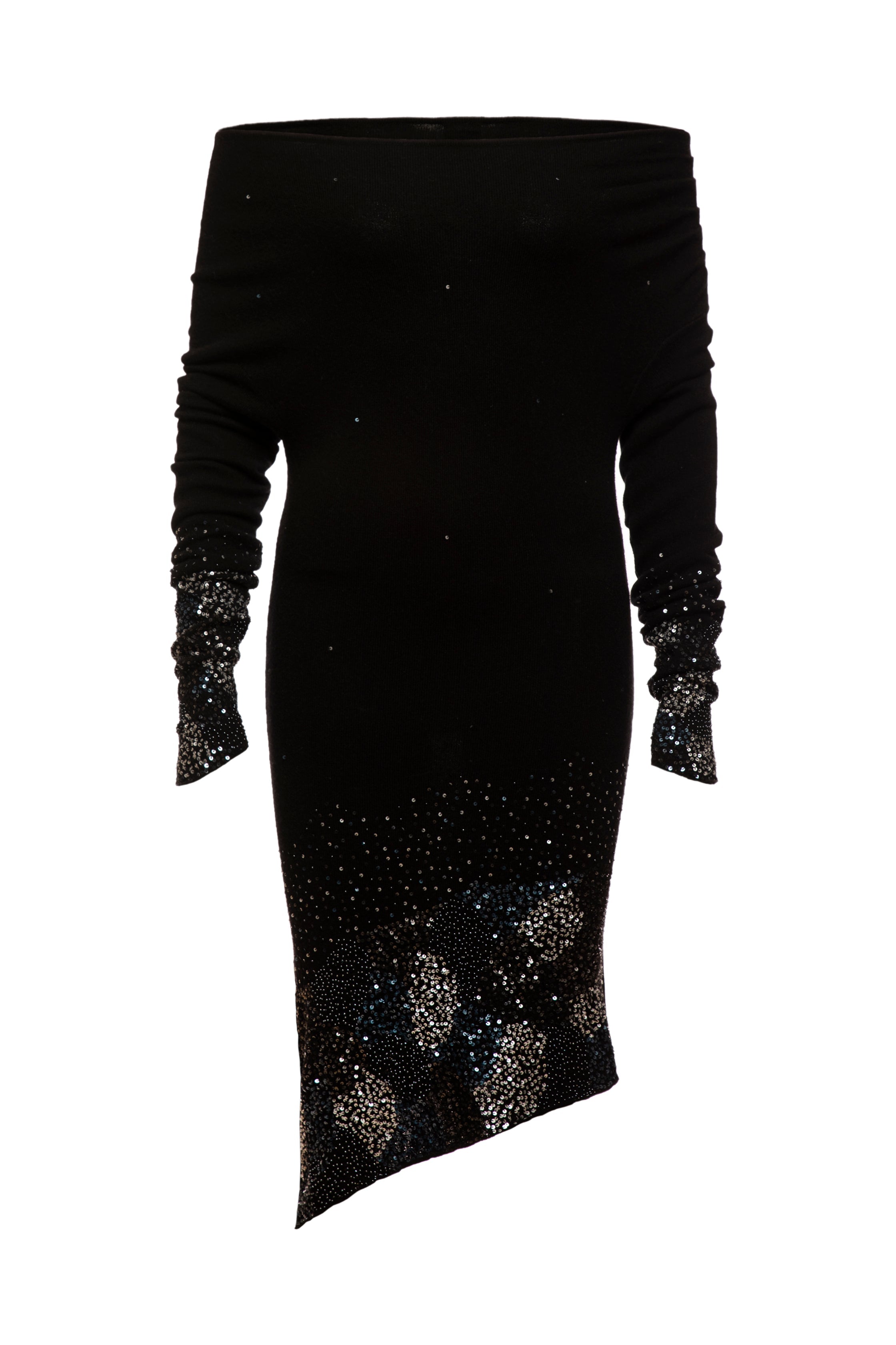 Topaz With Ocean Embroidery Knitted Dress