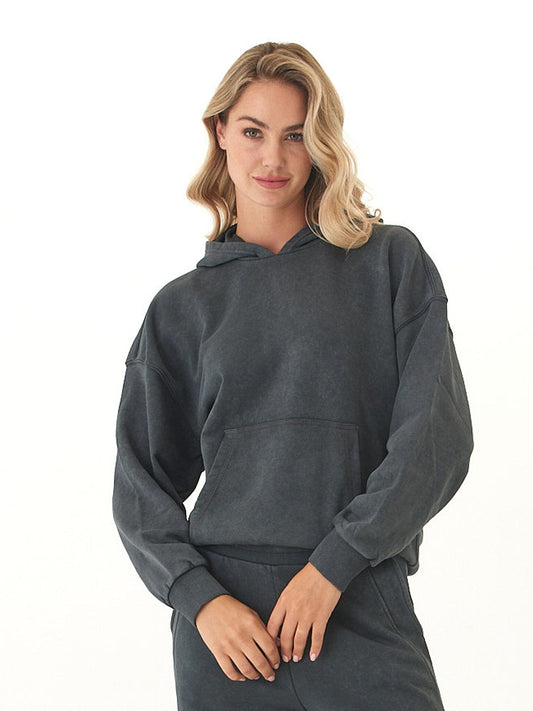 Tanya Mineral Wash Cotton Terry Pullover Hoodie