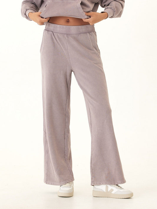 Esmeralda Mineral Wash Cotton Terry Wide Leg Pant