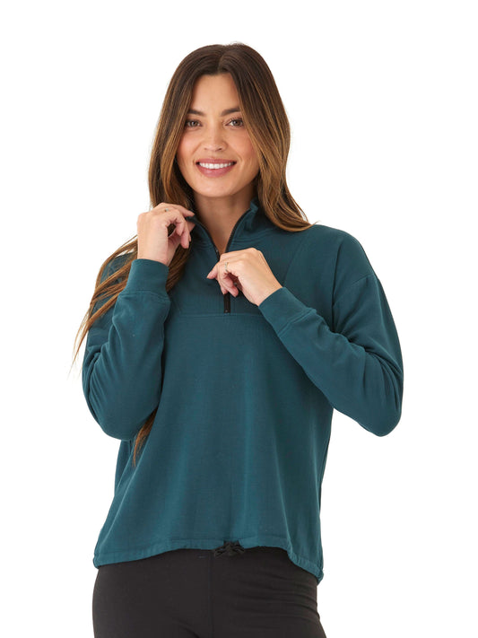 Nyla Feather Fleece Half Zip Pullover