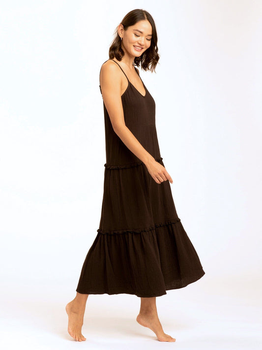 Gina Gauze Ruffle Tiered Dress