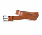 Beeswax waxed, full grain Leather Belts, Stainless steel buckle