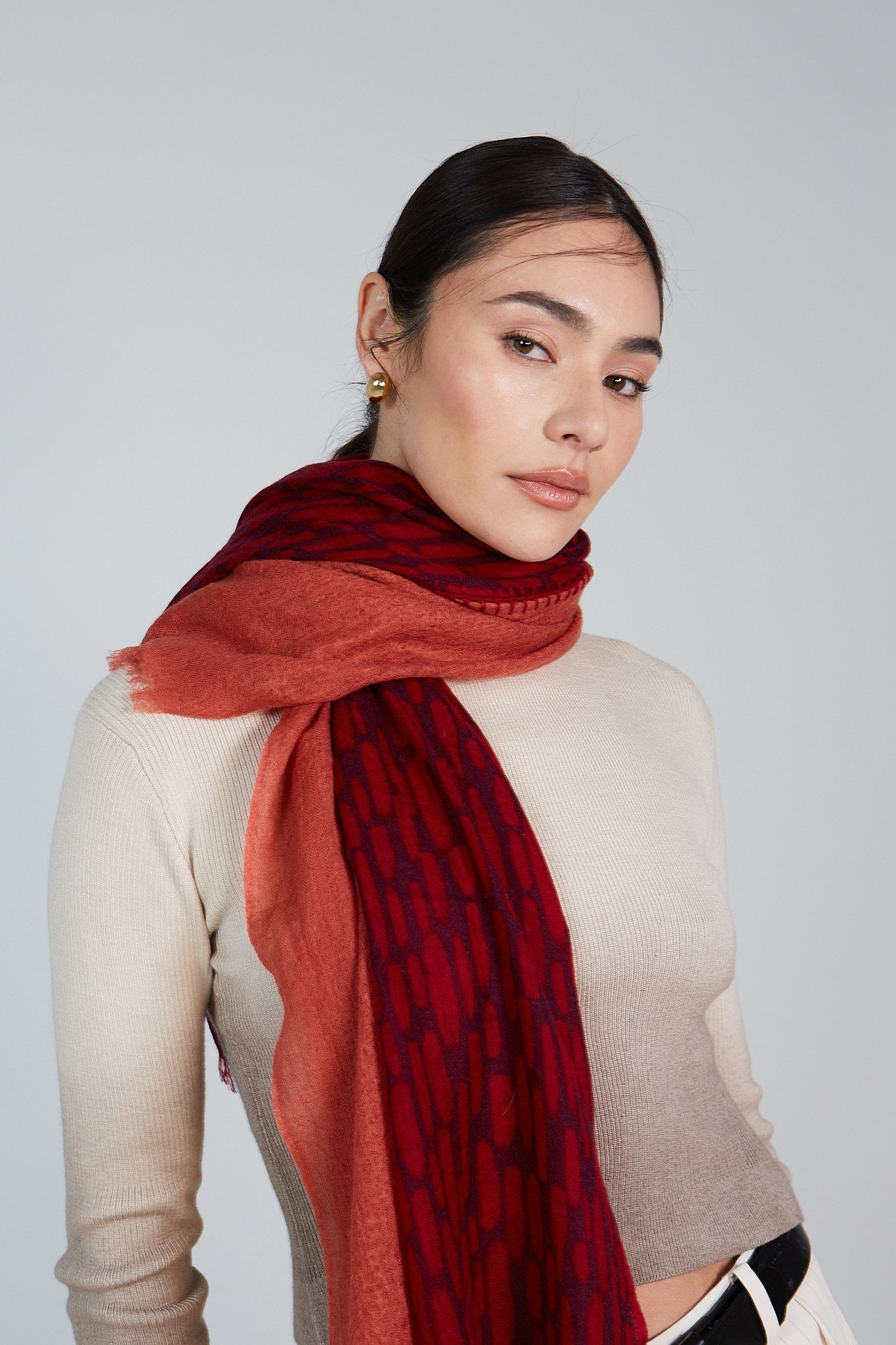 Double Layered Stole Printed Scarf Ali