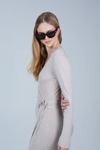 Knitted Wrap Gabrielle Dress
