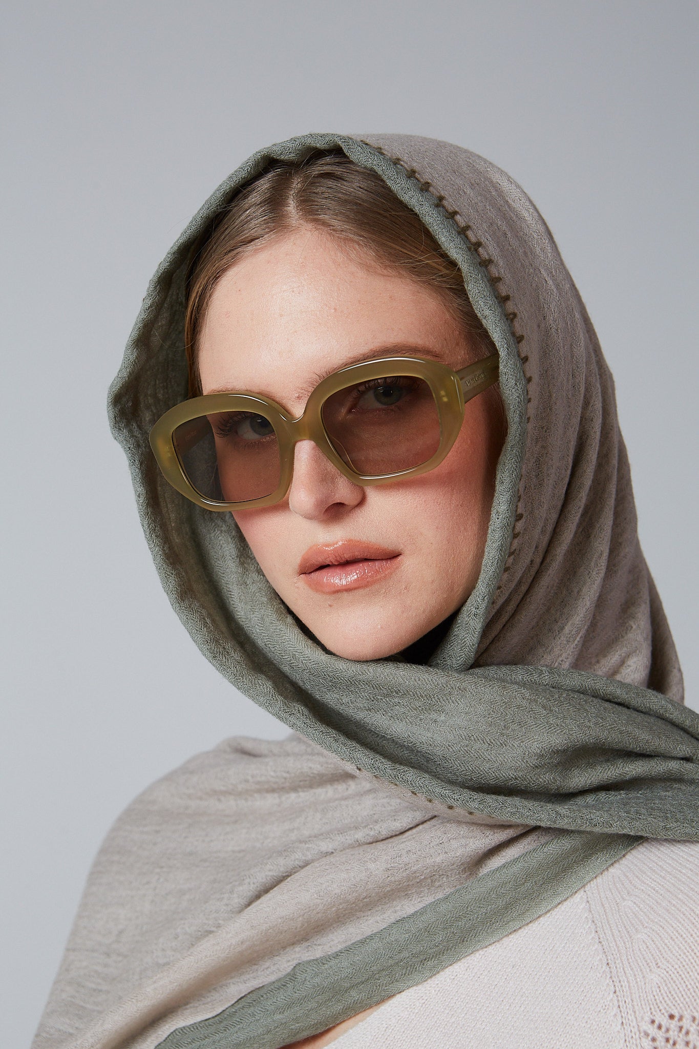 100% Baby Wool | Double Layered Stole Plain Scarf