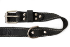 Traditional Style Leather Collar and Leash Set