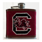 USC Gamecocks Hand-stitched Needlepoint Flask