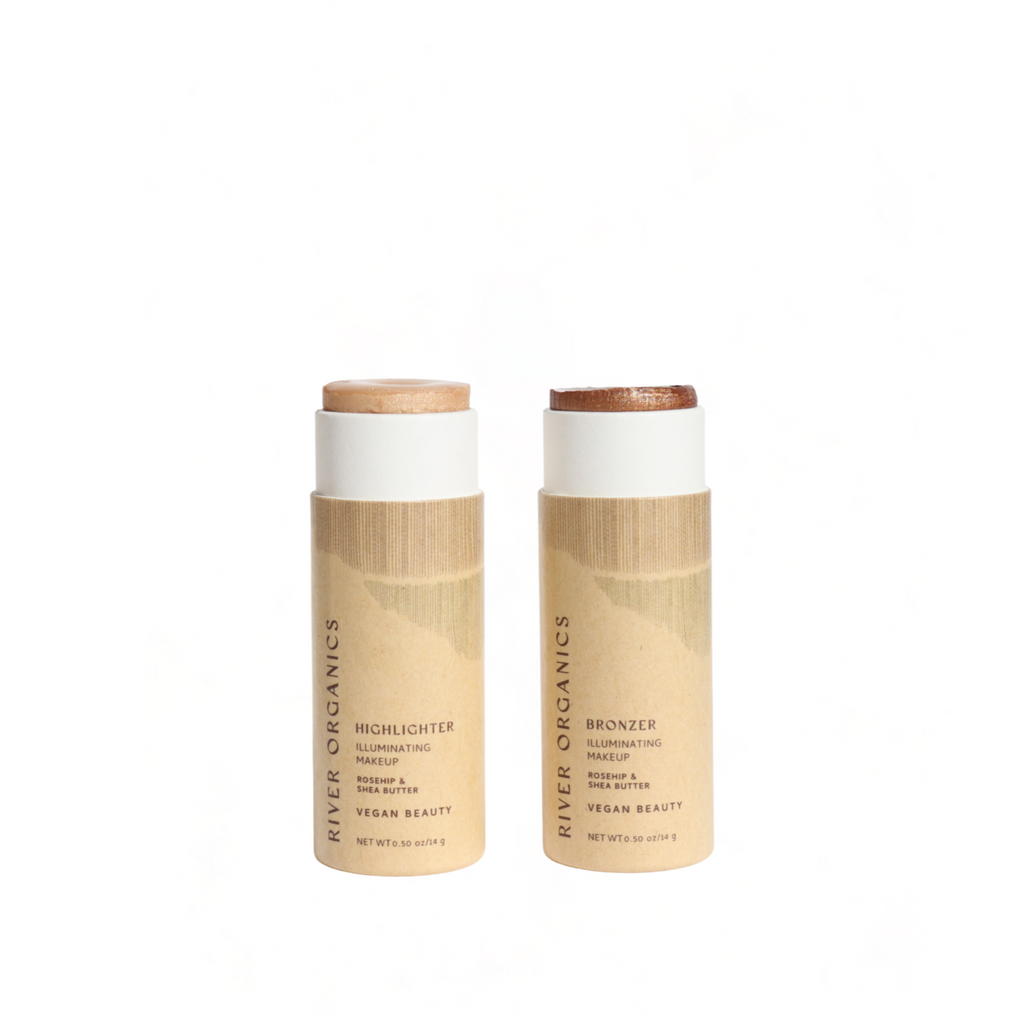 Creamy Organic Highlighter and Bronzer Set