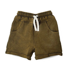 VINTAGE WASH SHORTS - ARMY GREEN