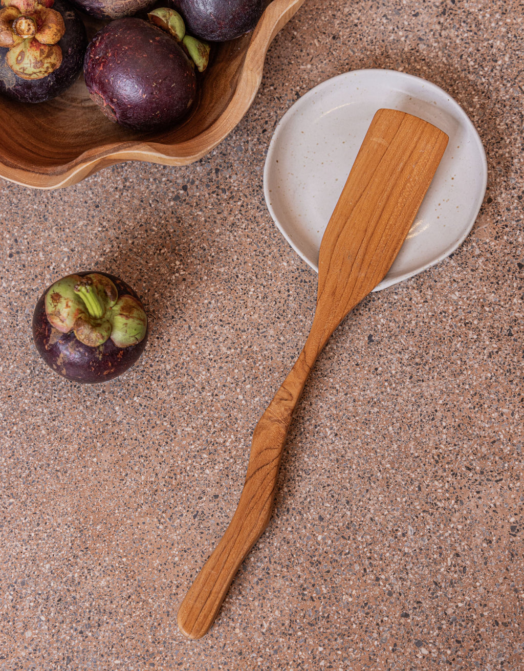 Teak Wavy Spatulas