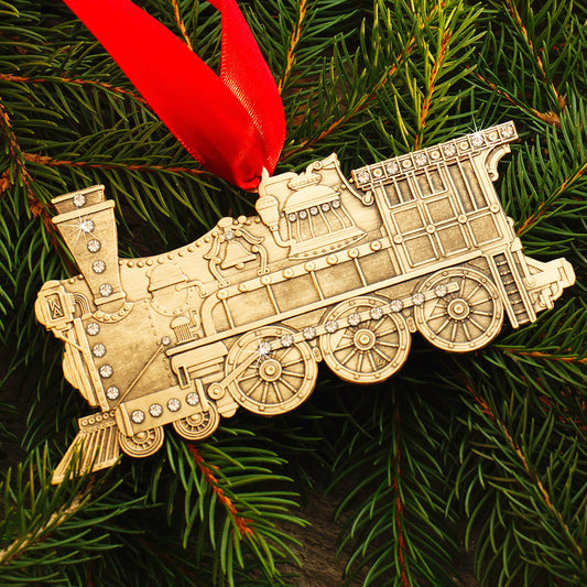 Vintage Locomotive Ornament (Bronze)