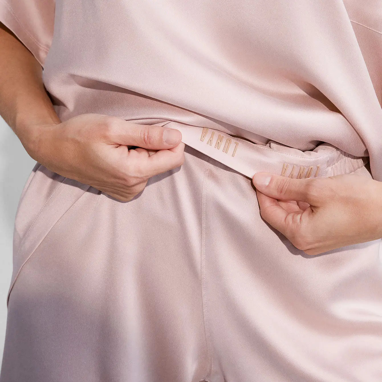 Washable Silk Tee Pant Set - The Peony Haus