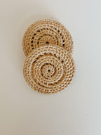 Woven Rattan Coaster Set