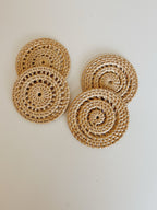 Woven Rattan Coaster Set