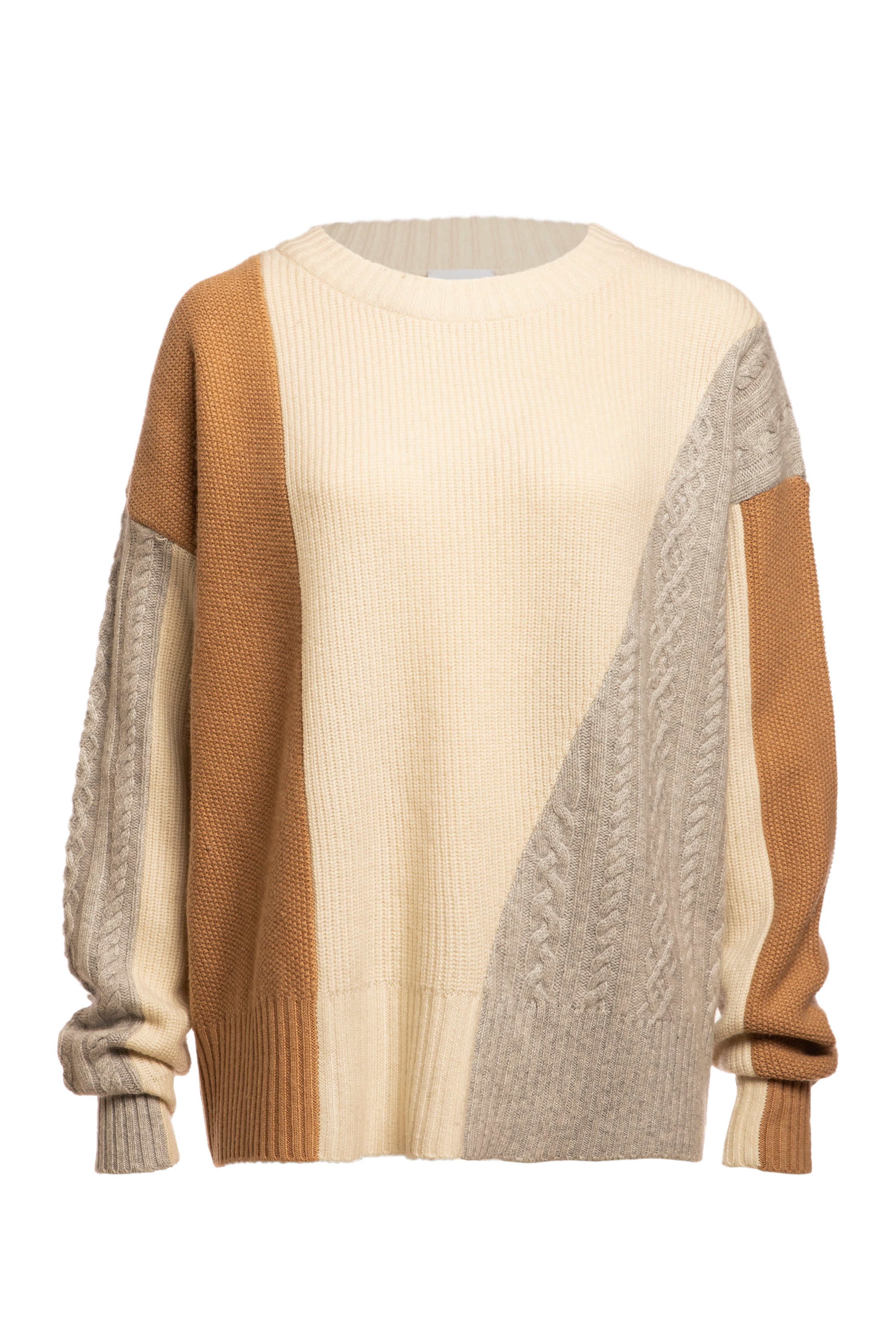 Citrine Color Block Oversized Sweater