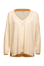 Lapis Loose Fit V Neck Oversized Sweater