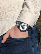White and Black Chronograph