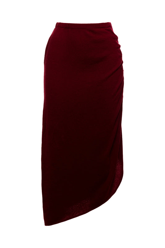 Agate Cashmere Asymmetric Midi Skirt - The Peony Haus