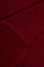 Pearl Body Fitted Flap Turtle Neck Textured Top