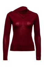 Pearl Body Fitted Flap Turtle Neck Textured Top