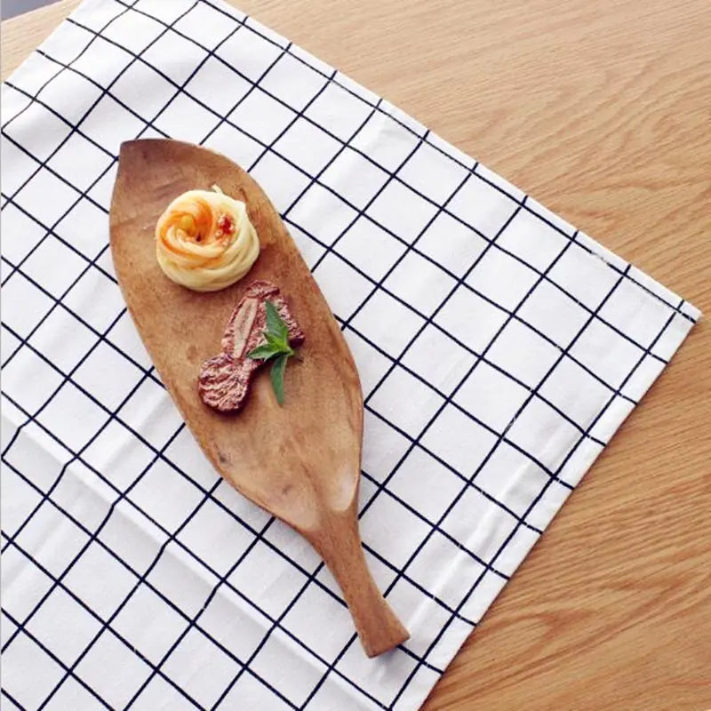 European Style Plaid Cotton-Linen Square Placemats