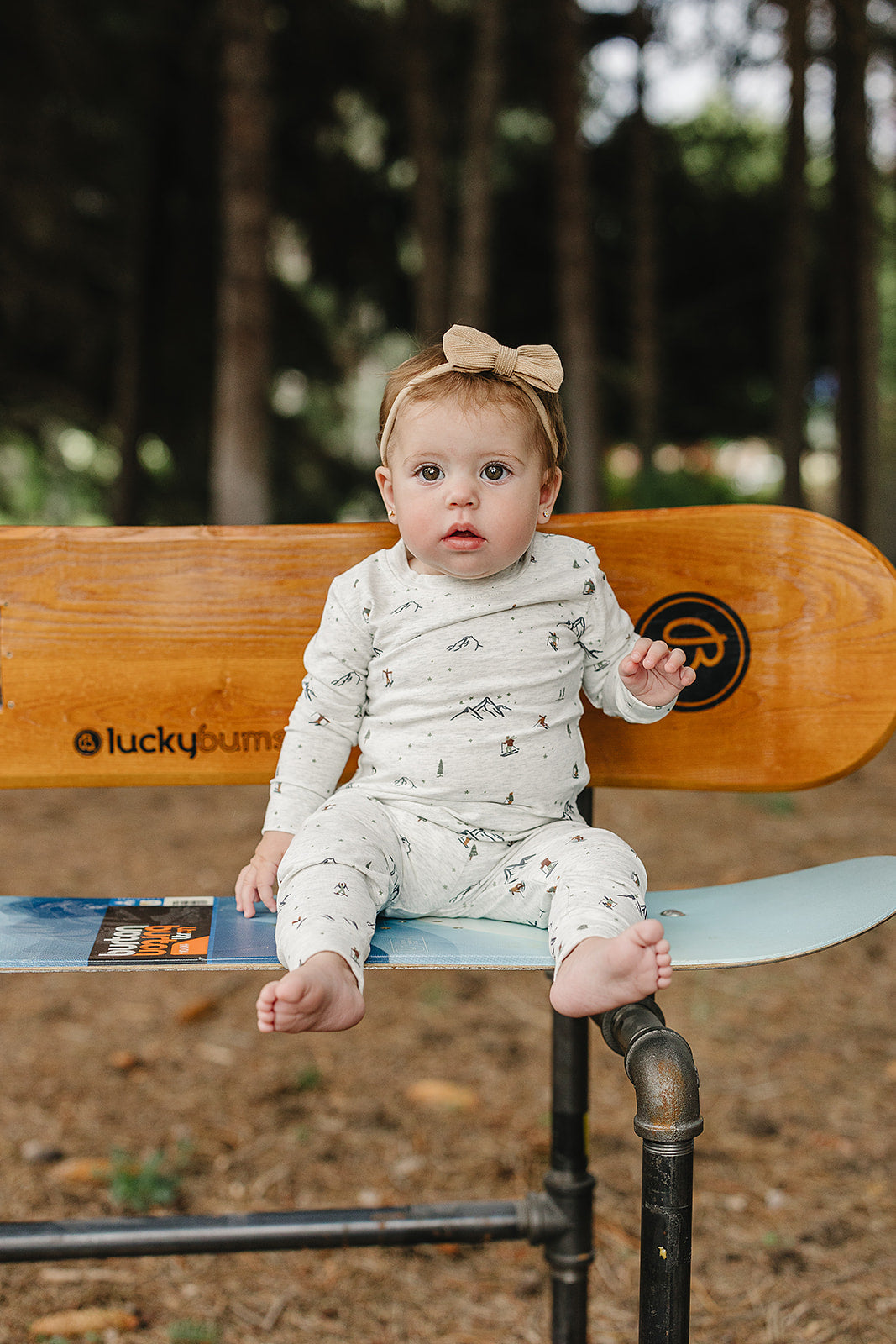 Ski Print Cozy Set - 95% Cotton