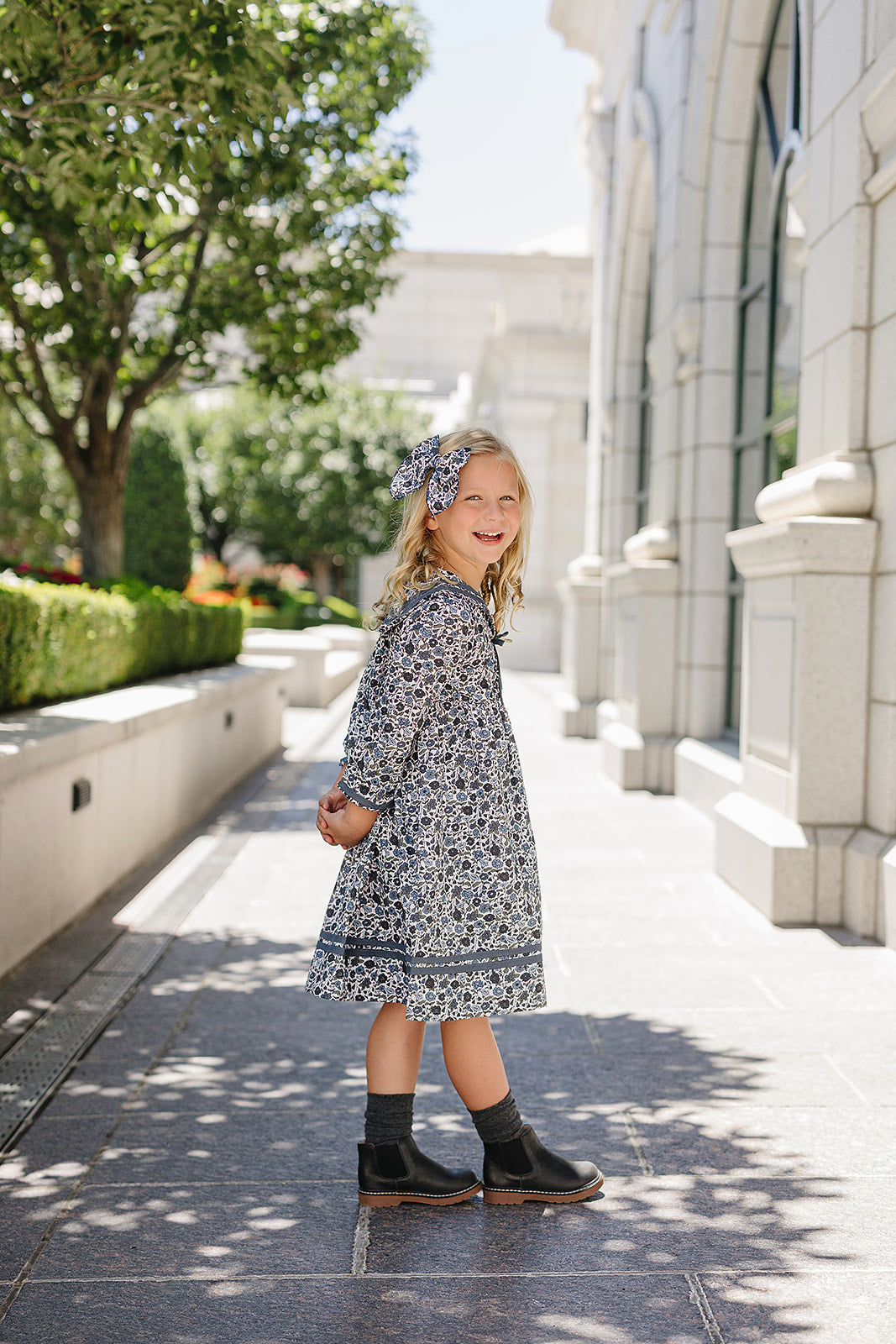 Floral Sailor Dress - 95% Cotton