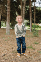 Stay Cool Striped Crewneck - 95% Cotton