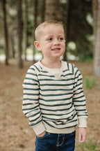 Stay Cool Striped Crewneck - 95% Cotton