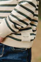 Stay Cool Striped Crewneck - 95% Cotton