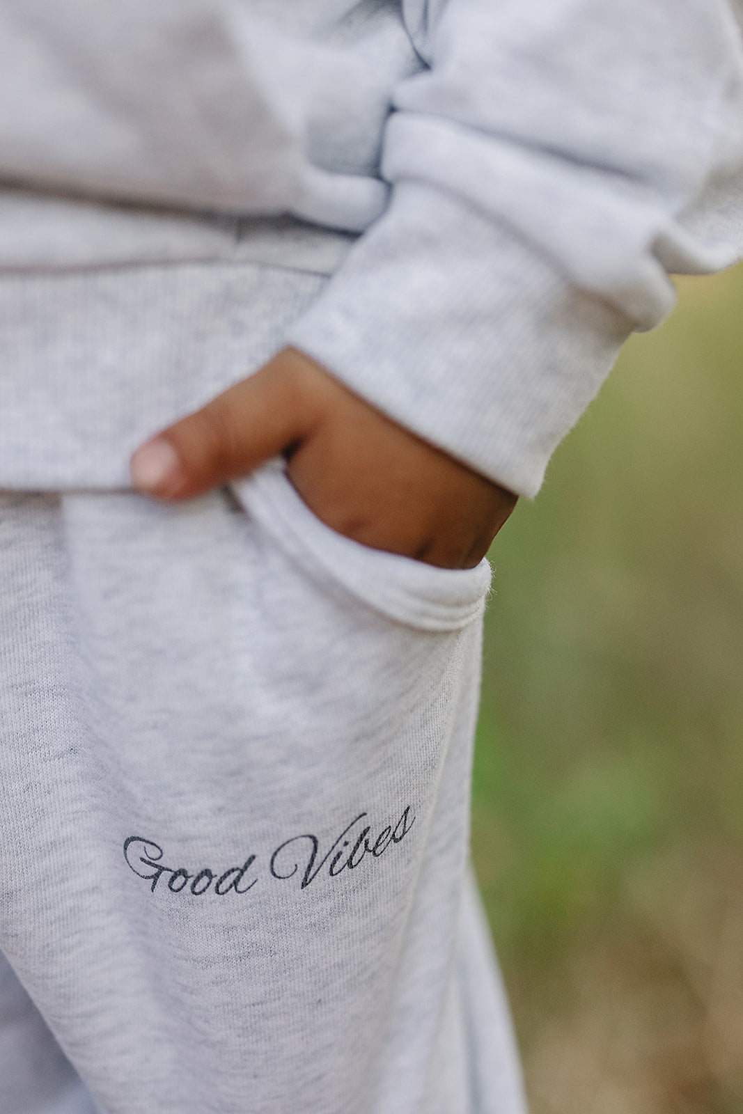 Good Vibes Quarter Zip French Terry Set - 95% Cotton