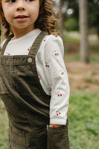 Cherry Pointelle Long Sleeve Tee